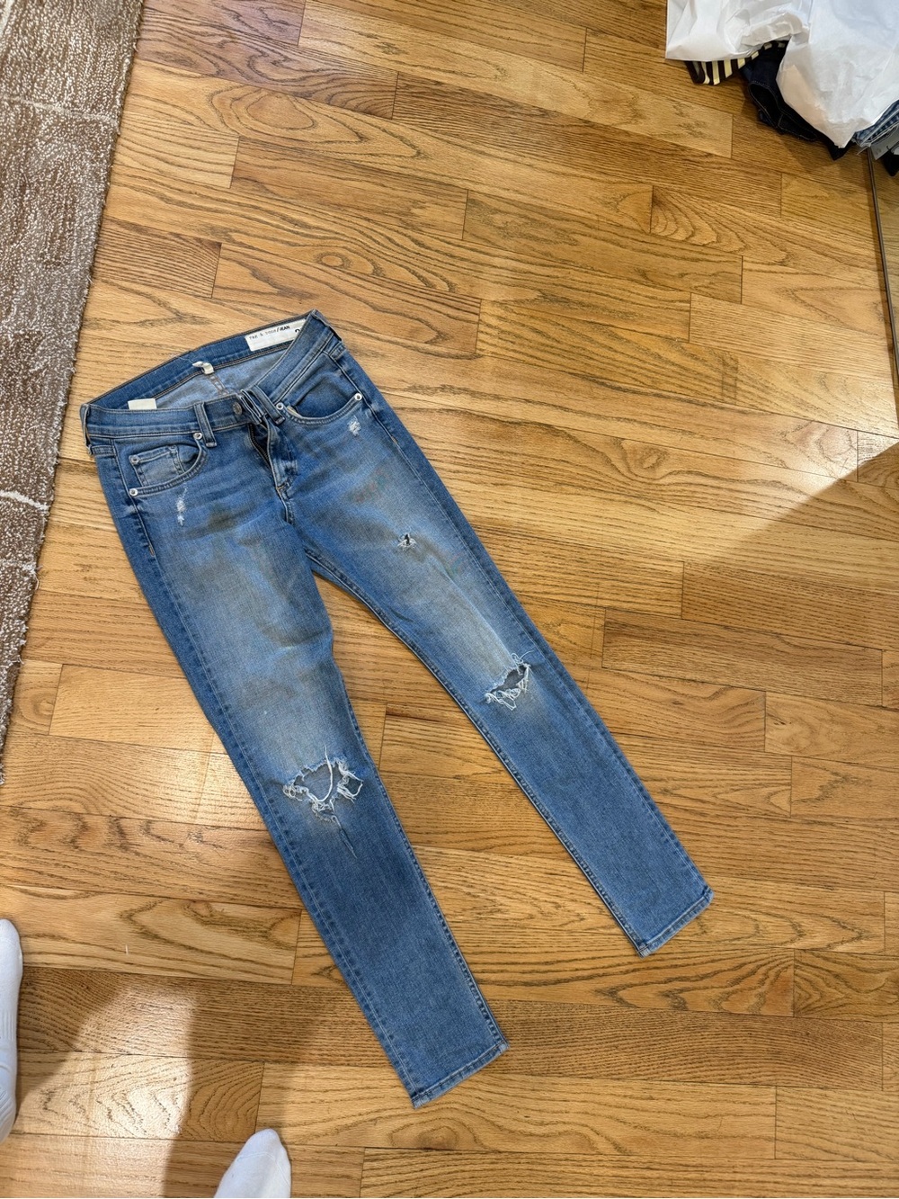 Rag & Bone Medium Blue Skinny Jeans